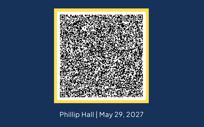 Example digital membership credential QR verification